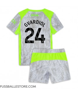Günstige Manchester City Josko Gvardiol #24 3rd trikot Kinder 2025-26 Kurzarm (+ Kurze Hosen)